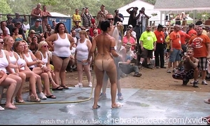 Amateur exposed contest at this years nudes a poppin festival in indiana