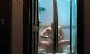 spying on my mom's noisy shower masturbation