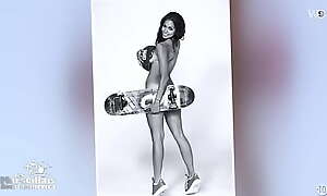 Reality TV stars pose naked with skateboards