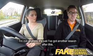 Fake driving school little english legal age teenager receives drilled after her lesson