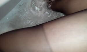 Toni 254Fun naked in bathtube with black pantyhose playing a bit and relaxing