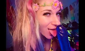 BlowJob Step-Sis lollipop tease wet and messy