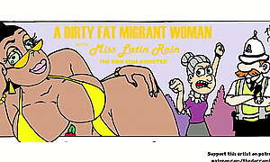 A dirty fat migrant woman